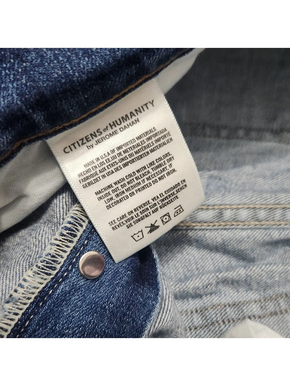 Citizens Of Humanity Jeans Emerson Slim Leg Sz 29 Premium Vintage Button Crop